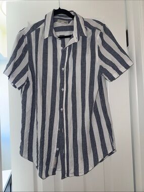 Onia Linen Blend Short-Sleeve Shirt